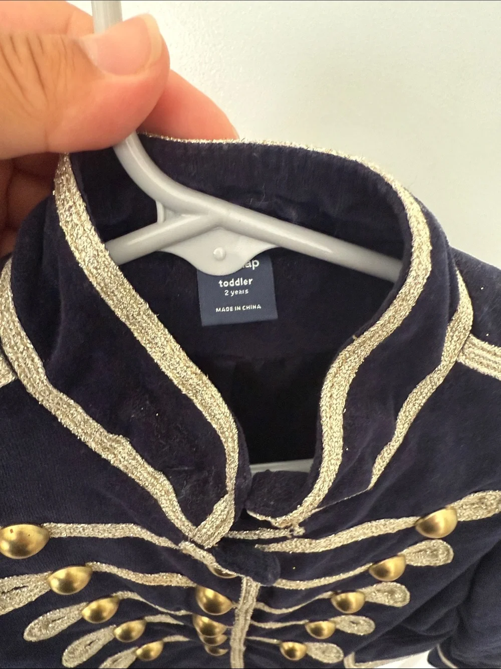 GAP Navy Jacket with Gold Braid and Brass Buttons